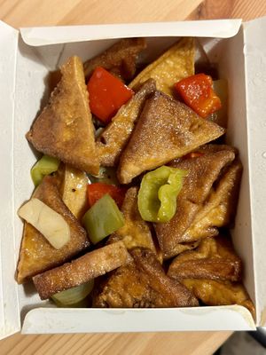 Homemade tofu dish  at Ravioli Wang in Florence