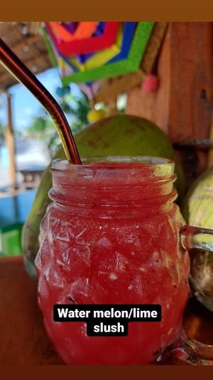 Sandía slushy at 11:11 juices & smoothies  in Puerto Morelos