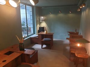 seating... with strangest chairs ever at Vezza in Seoul