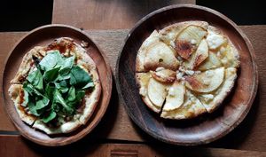 Vegan pizzas at Vezza in Seoul