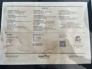 Menú  at Mictlan Antojitos Veganos in Mexico City