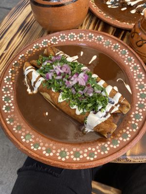Taquitos dorados   at Mictlan Antojitos Veganos in Mexico City