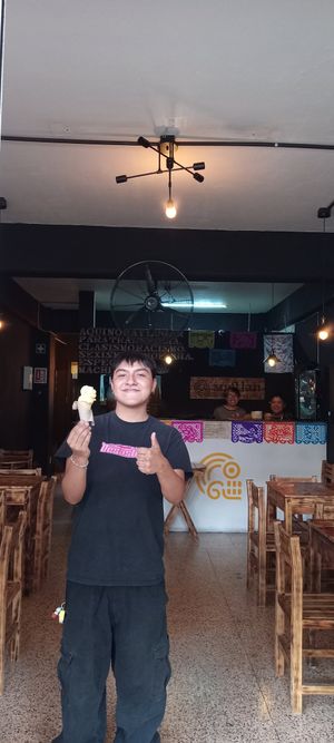 Ice cream vanilla ....very nice can easily have two. But I did not..... at Mictlan Antojitos Veganos in Mexico City