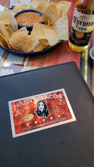 Veggie tacos or rice and bean burritos. at Nanys Tacos in Williams