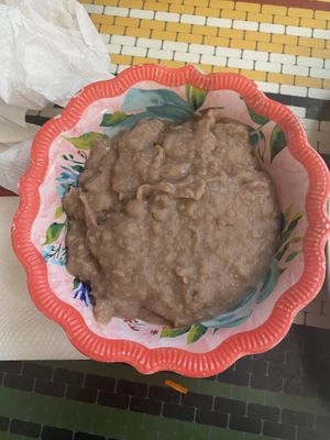 refried beans no lard  at Nanys Tacos in Williams