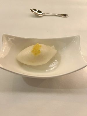 Palate cleanser sorbet   at Elizabeth's in Washington