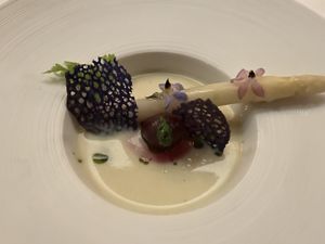 Soup with asparagus  at Elizabeth's in Washington