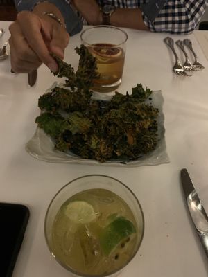 Kale chips and drinks!   at Elizabeth's in Washington