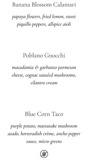 A la carte 2/3 May 2022  at Elizabeth's in Washington