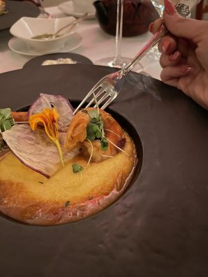 I don’t love meat looking food but the ‘shrimpish’ was very tasty  at Elizabeth's in Washington