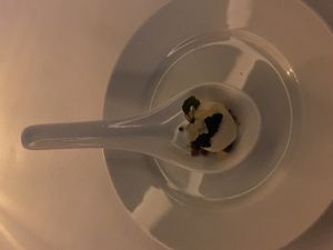 Kelp caviar with crime fraiche at Elizabeth's in Washington