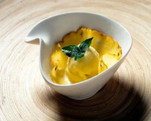 Pineapple Carpaccio Ice Cream at Elizabeth's in Washington