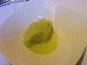 Apple Celery Sorbet at Elizabeth's in Washington