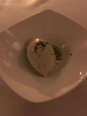Hempseed and parsnip sorbet at Elizabeth's in Washington