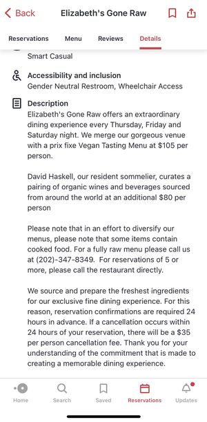   at Elizabeth's in Washington