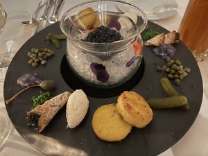 Vegan caviar   at Elizabeth's in Washington