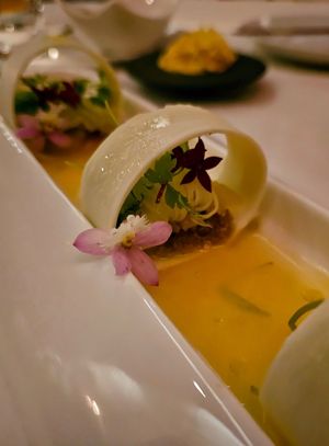 Heart of palm salad, they get the heart of palm each week from Hawaii at Elizabeth's in Washington