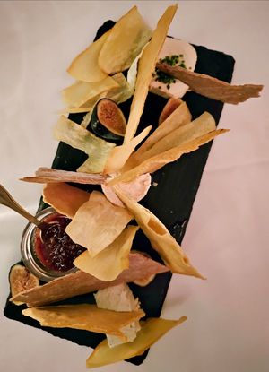 Almond brie, cashew blue, macadamia nut ricotta. With fig and crackers. Best cheese I've had at Elizabeth's in Washington