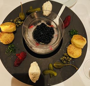 Vegan caviar to start  at Elizabeth's in Washington