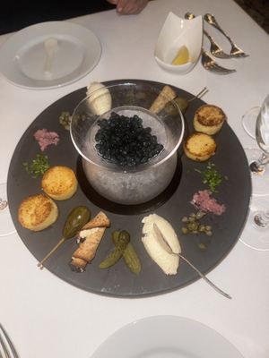 Vegan caviar dish  at Elizabeth's in Washington