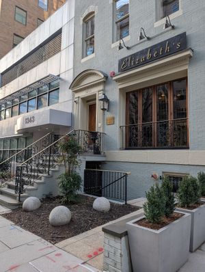 Outside at Elizabeth's in Washington