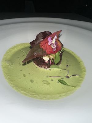 Loved this rainbow moon.  The cream sauce was so herby and delicious   at Elizabeth's in Washington