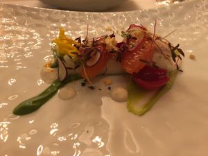 Almond ricotta radish roll at Elizabeth's in Washington