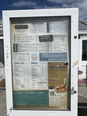 Menu   at Palm Court Restaurant in Brighton