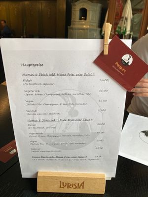 die Speisekarte at Penpa's in Schaffhausen