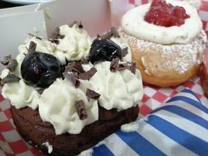 Forest gateaux doughnut at Future Doughnuts in Bristol