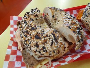 Ruben bagel #Veganuary at Future Doughnuts in Bristol