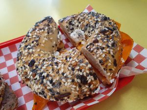 Carrot lox bagel #Veganuary at Future Doughnuts in Bristol