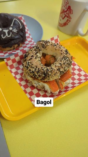 Carrot lox bagel at Future Doughnuts in Bristol