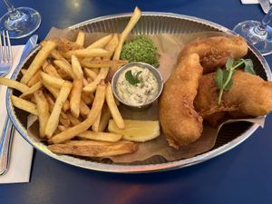 Fish and chips   at Havfruen in Copenhagen