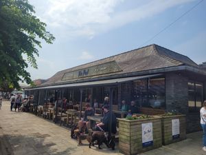 The Port Cafe Outside at The Port Cafe in Porthmadog