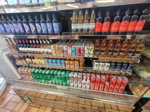 Drinks Display at The Port Cafe in Porthmadog
