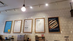 Menus at Matchstick Coffee Roasters in Vancouver
