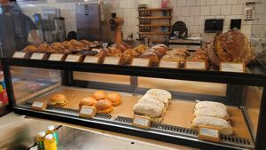 Baked goods and sandwiches at Matchstick Coffee Roasters in Vancouver
