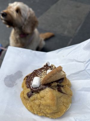 S’mores stuffed cookie   at Maple & Dough in Guisborough