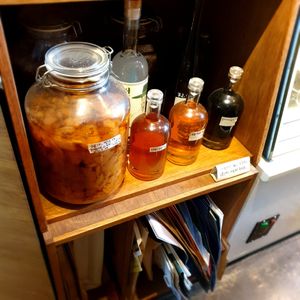 fermentation examples at Qyun Fermented Cafe 큔 in Seoul