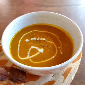 pumpkin soup at Qyun Fermented Cafe 큔 in Seoul