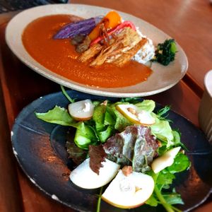 curry set at Qyun Fermented Cafe 큔 in Seoul