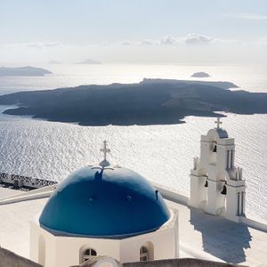 Firostefani Three Bells Church at Mod Santorini in Santorini