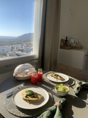 Daily vegan breakfast in your room  at Mod Santorini in Santorini