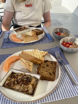 Breakfast on our final day  at Mod Santorini in Santorini