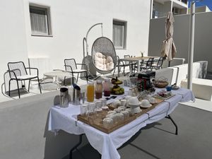 Breakfast buffett  at Mod Santorini in Santorini