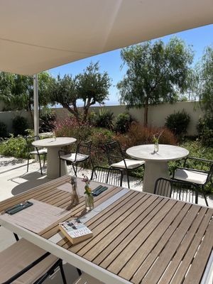 Outdoor diningg  at Mod Santorini in Santorini