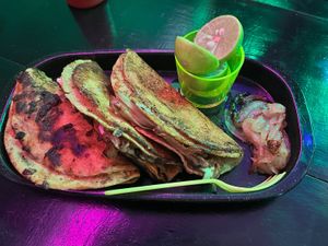 Taquitos dorados de yaca  at Perros Ahogados in Zapopan