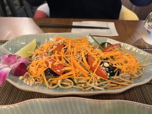 Okinawa soba pad thai  at Tropical Massaman in Chatan