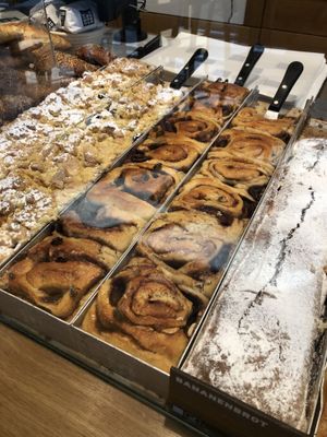 vegan banana bread (right) and plum bun (middle)   at Zeit für Brot in Frankfurt